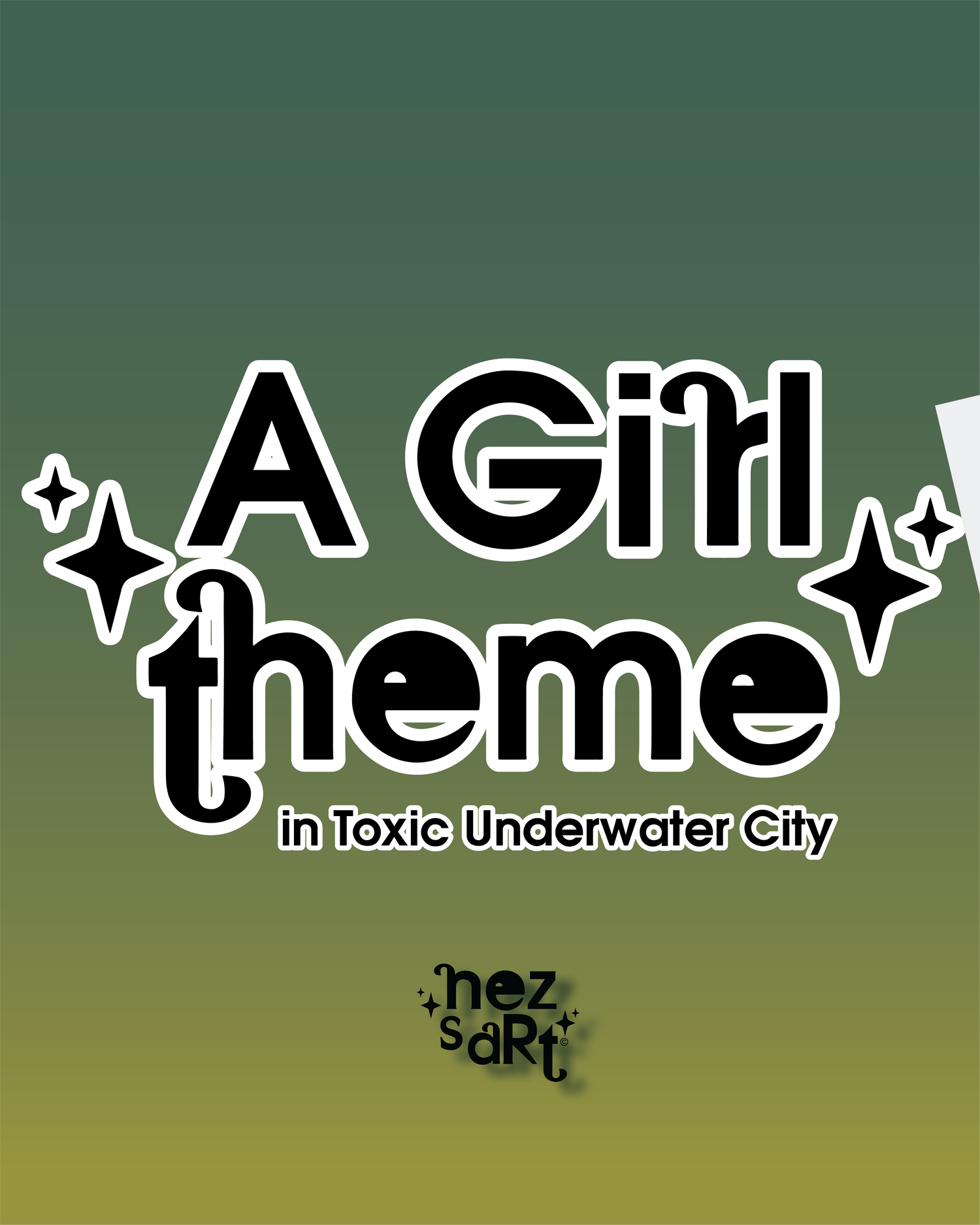 Girl in Toxic Underwater City Theme