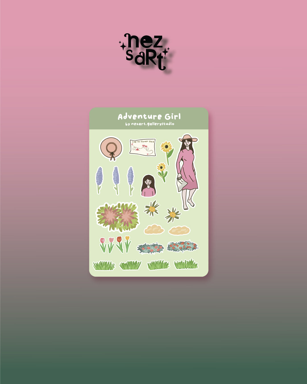 NEZS.ART Adventure Girl sticker - NEZS.ART official 