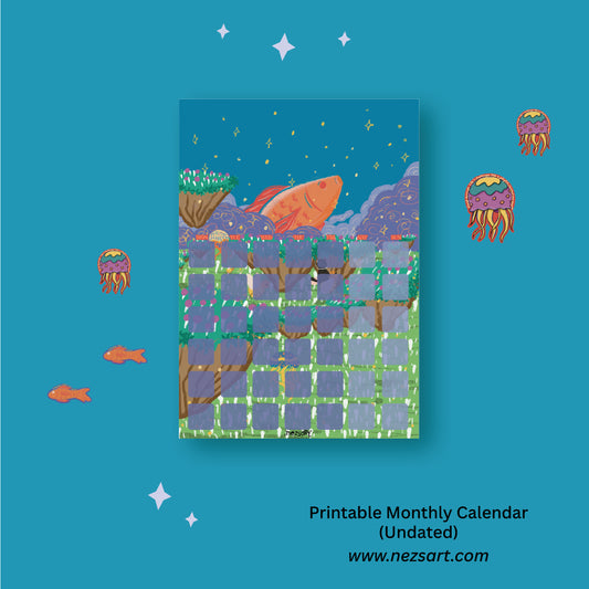 NEZS.ART DreamyLand Digital Printable Calendar (Undated)