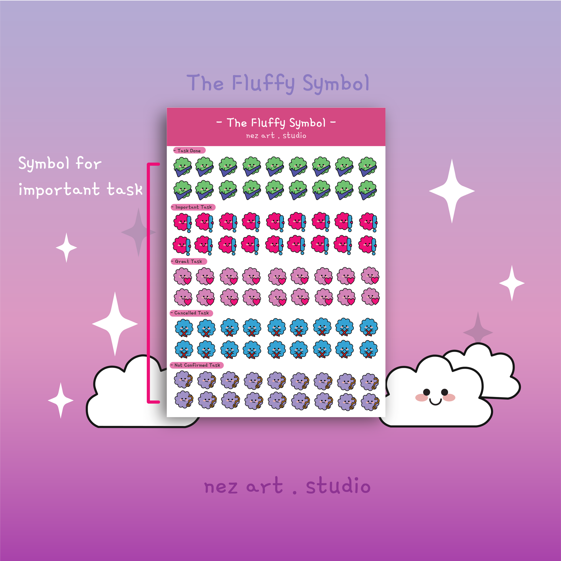 NEZS.ART The Fluffy Theme Stickers - NEZS.ART official 